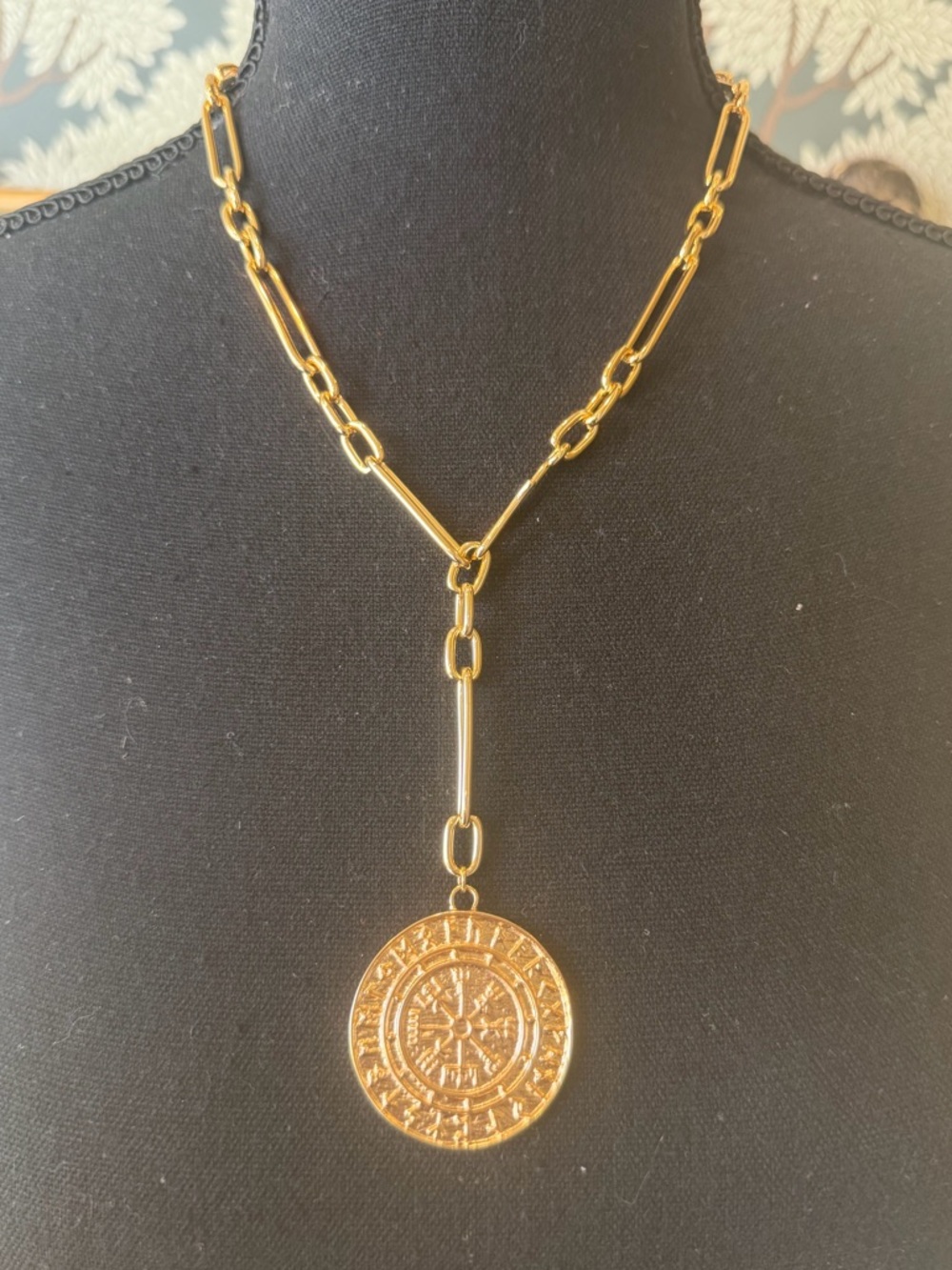 Anthropologie Compass Charm Necklace